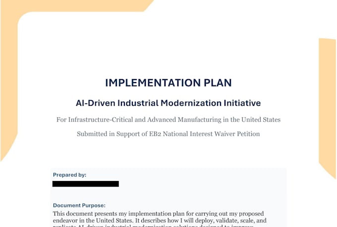 craft professional plan for eb2 niw endeavor